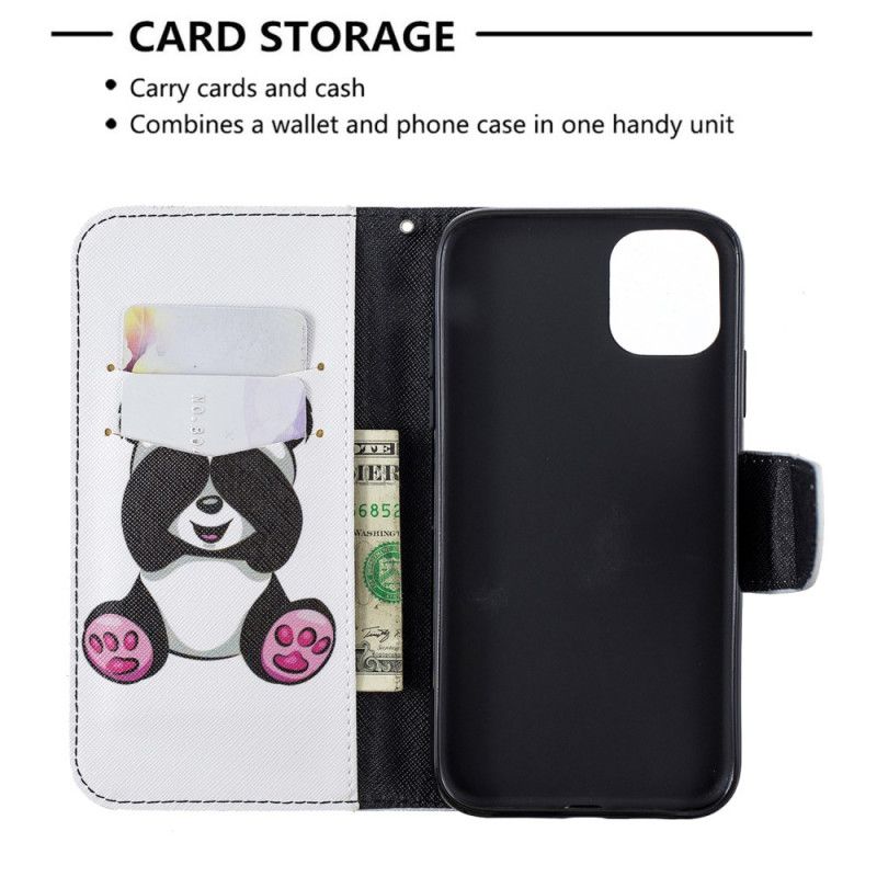 Etui Folio iPhone 11 Zabawna Panda