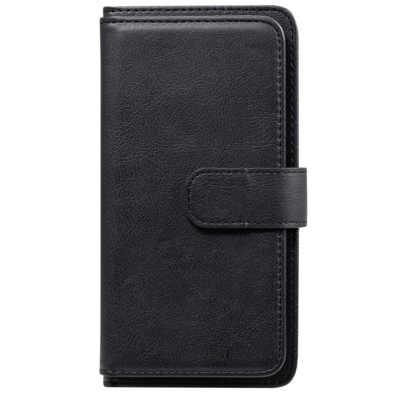 Etui Folio iPhone 11 Zielony Czarny Wielofunkcyjne Etui Na 10 Kart Etui Ochronne