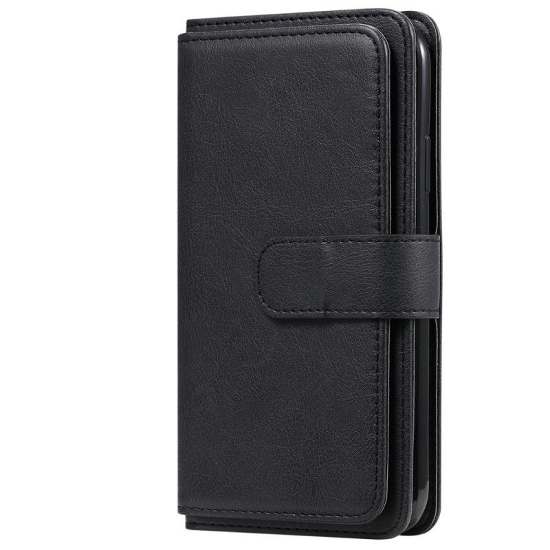 Etui Folio iPhone 11 Zielony Czarny Wielofunkcyjne Etui Na 10 Kart Etui Ochronne