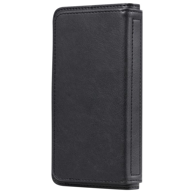 Etui Folio iPhone 11 Zielony Czarny Wielofunkcyjne Etui Na 10 Kart Etui Ochronne