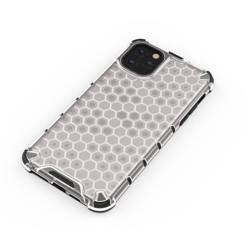 Etui iPhone 11 Biały Czarny Styl Plastra Miodu