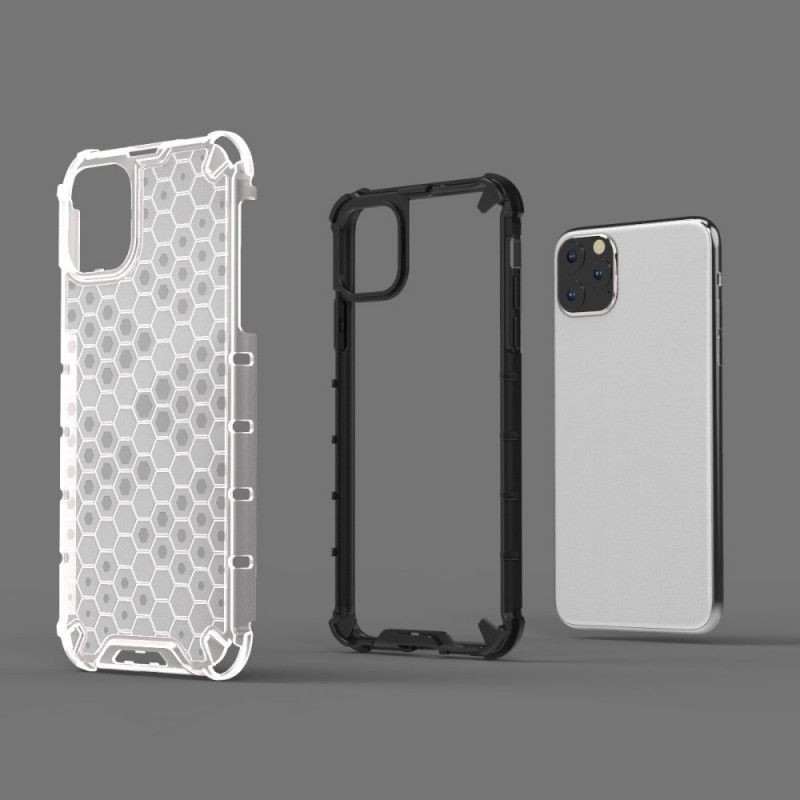 Etui iPhone 11 Biały Czarny Styl Plastra Miodu