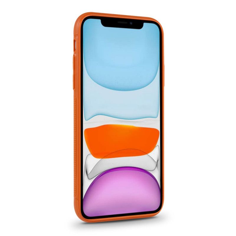 Etui iPhone 11 Brązowy Zielony Uchwyt Na Kartę I Wspornik