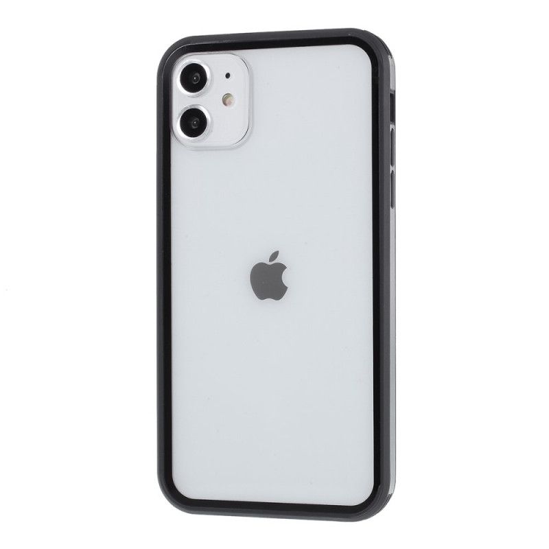 Etui iPhone 11 Czerwony Biały Hybrydowa Silikonowa Konstrukcja Obręczy