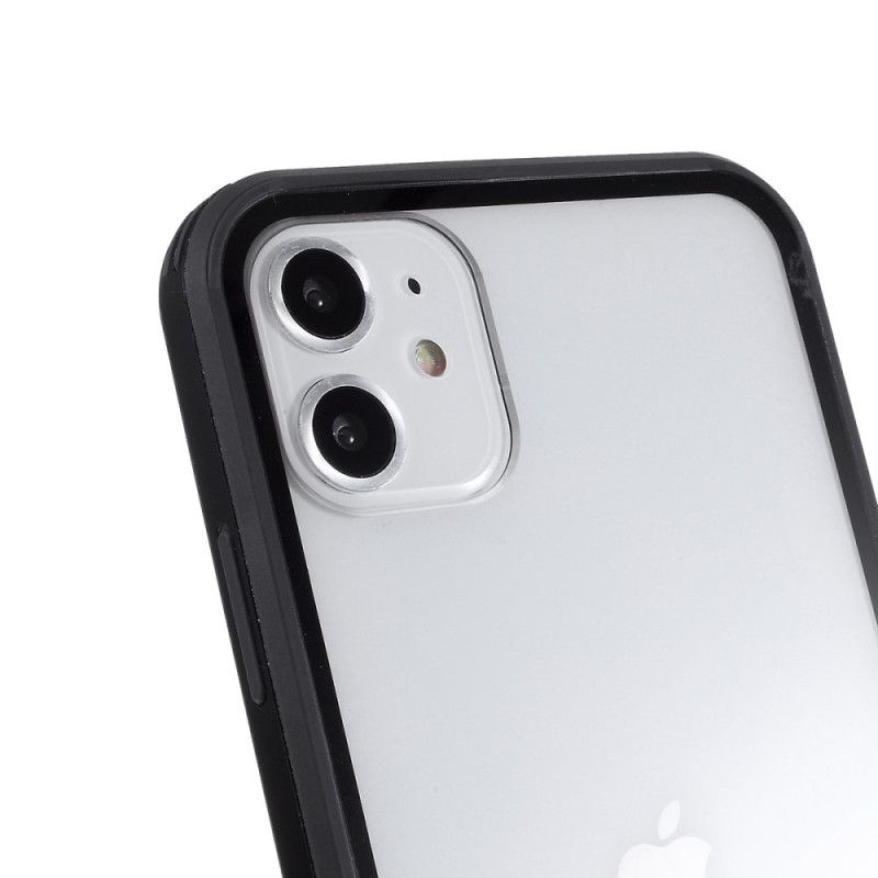 Etui iPhone 11 Czerwony Biały Hybrydowa Silikonowa Konstrukcja Obręczy