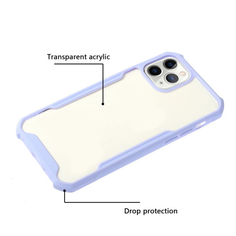 Etui iPhone 11 Czerwony Czarny Hybryda Z Kolorowymi Krawędziami Etui Ochronne