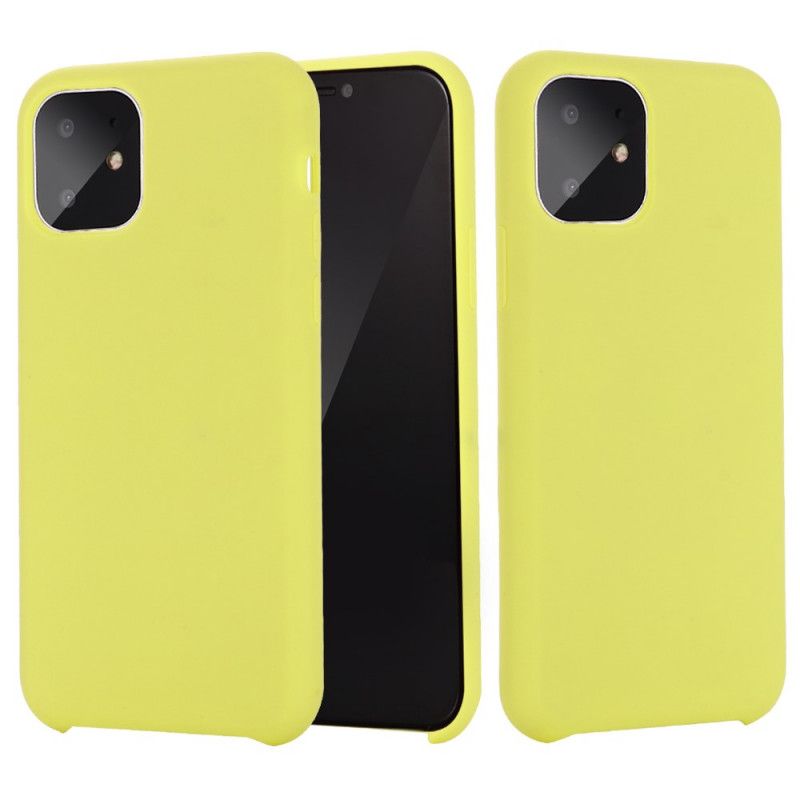 Etui iPhone 11 Czerwony Czarny Płynny Silikon