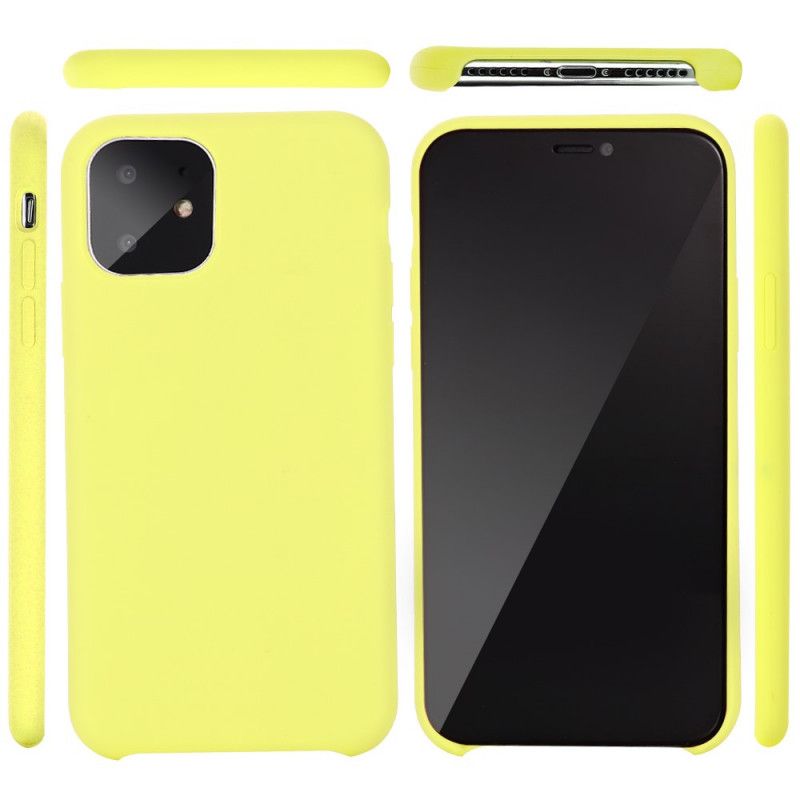 Etui iPhone 11 Czerwony Czarny Płynny Silikon