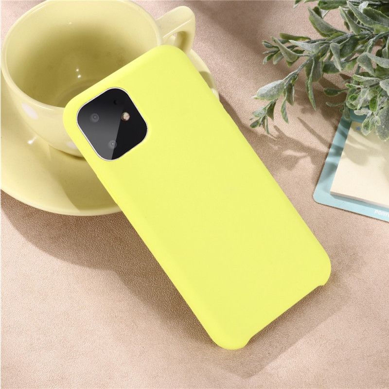 Etui iPhone 11 Czerwony Czarny Płynny Silikon