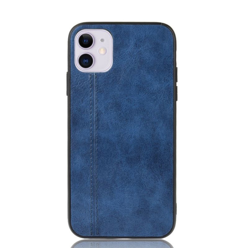 Etui iPhone 11 Czerwony Czarny Szwy W Stylu Skóry