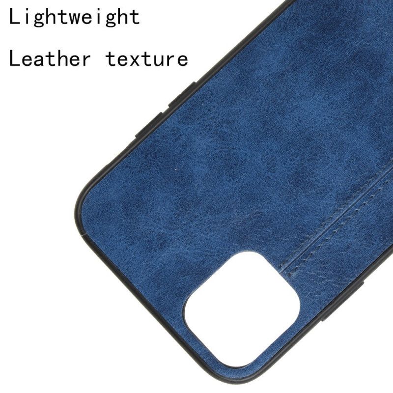 Etui iPhone 11 Czerwony Czarny Szwy W Stylu Skóry