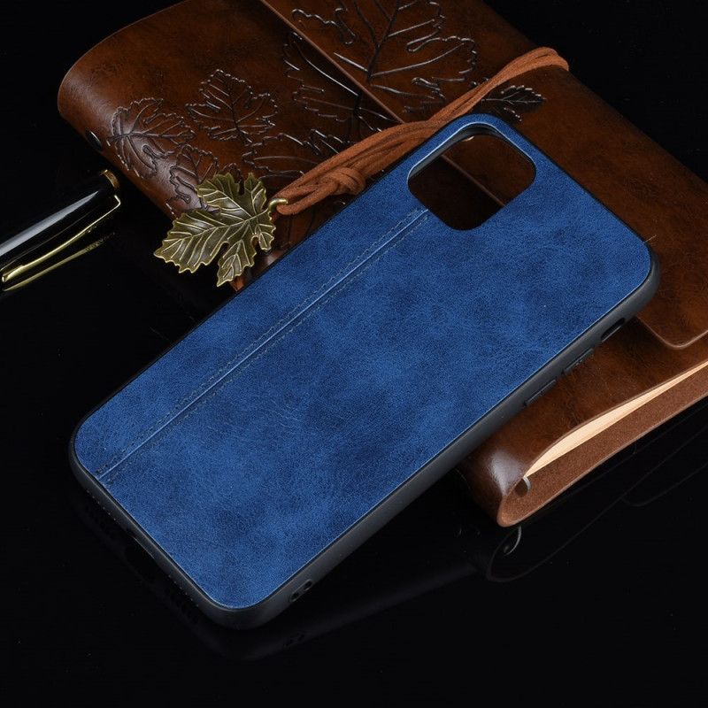 Etui iPhone 11 Czerwony Czarny Szwy W Stylu Skóry