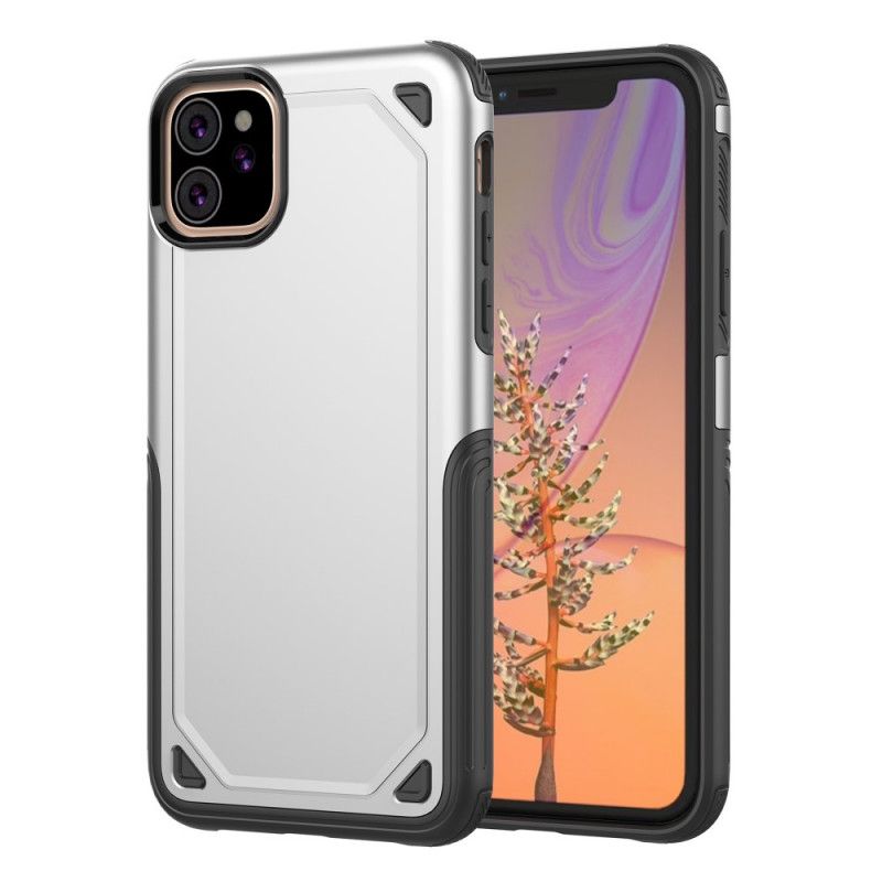 Etui iPhone 11 Granatowy Czarny Efekt Metalu Premium Etui Ochronne