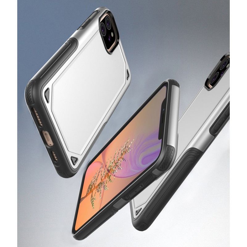 Etui iPhone 11 Granatowy Czarny Efekt Metalu Premium Etui Ochronne