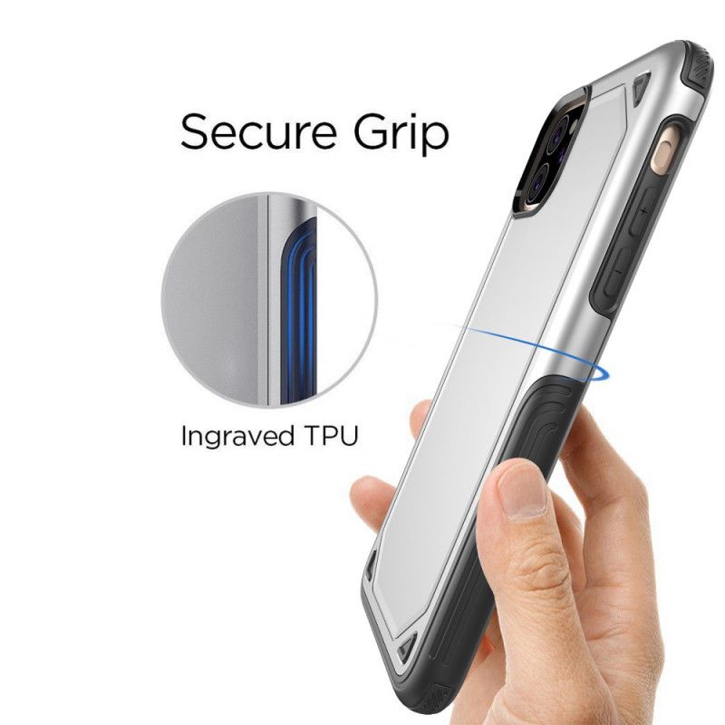 Etui iPhone 11 Granatowy Czarny Efekt Metalu Premium Etui Ochronne