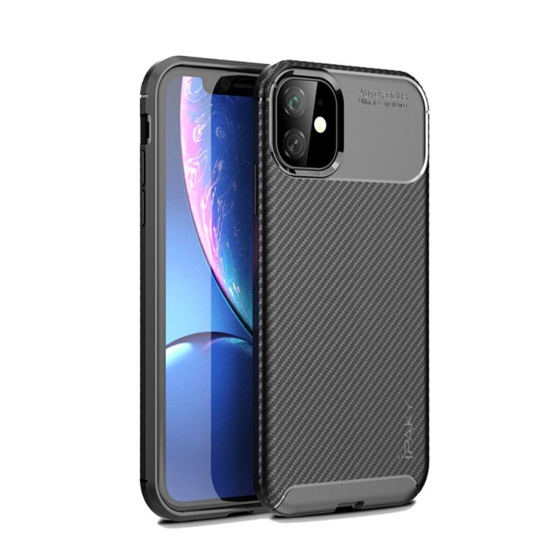 Etui iPhone 11 Granatowy Czarny Ipaky Włókno Węglowe