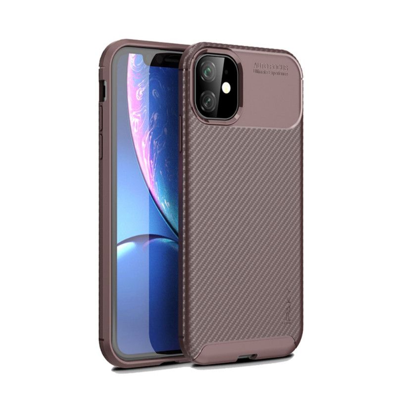 Etui iPhone 11 Granatowy Czarny Ipaky Włókno Węglowe