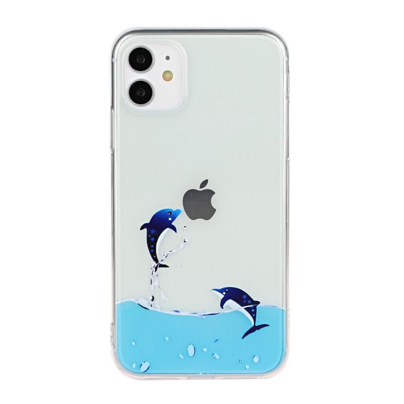 Etui iPhone 11 Gry Z Delfinami