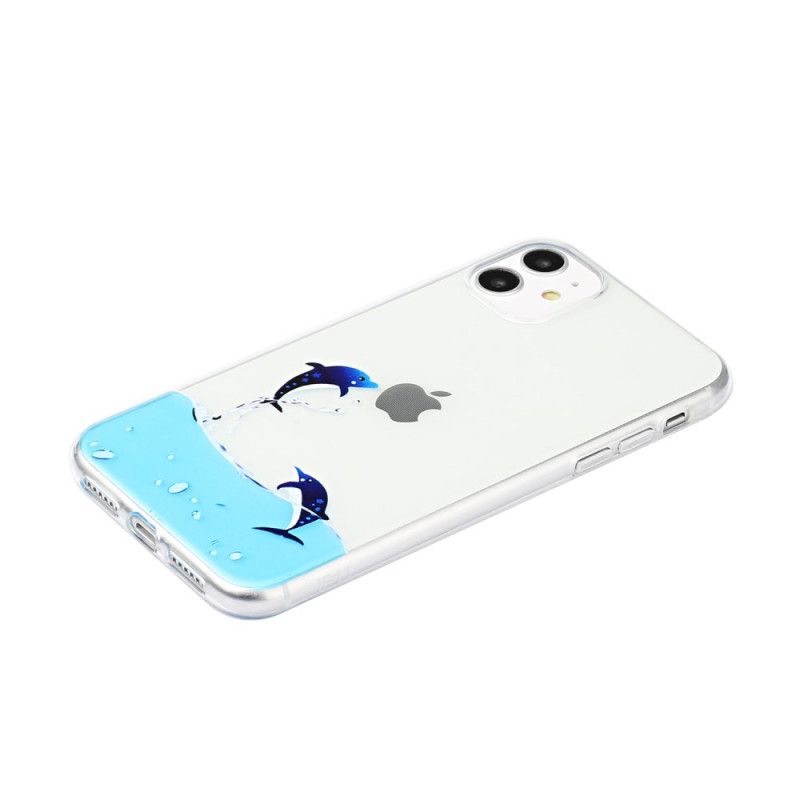 Etui iPhone 11 Gry Z Delfinami