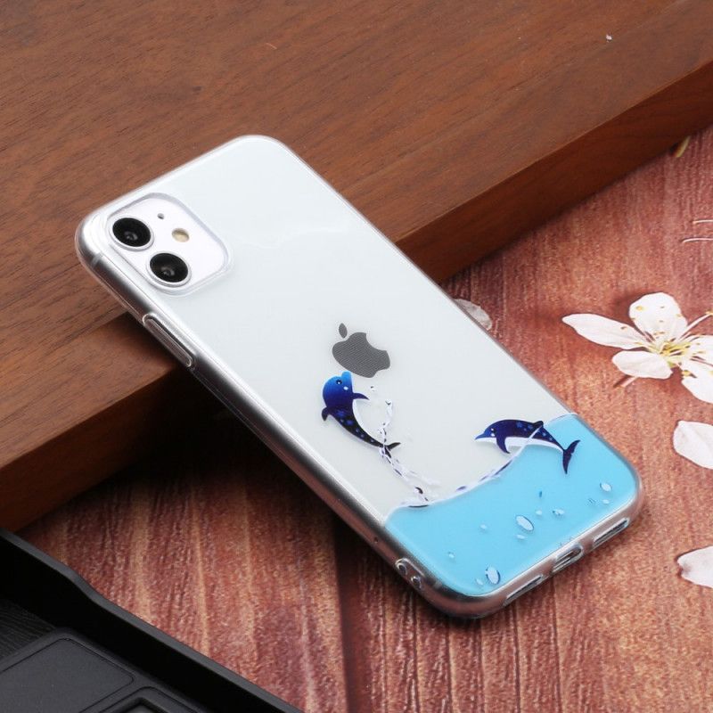 Etui iPhone 11 Gry Z Delfinami