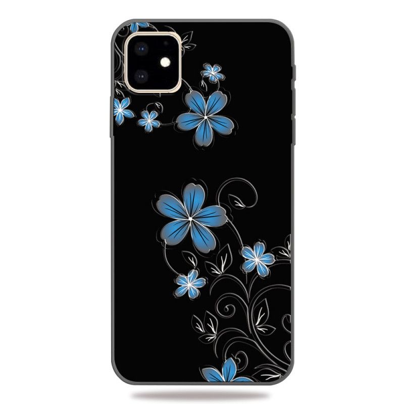 Etui iPhone 11 Niebieskie Kwiaty Etui Ochronne