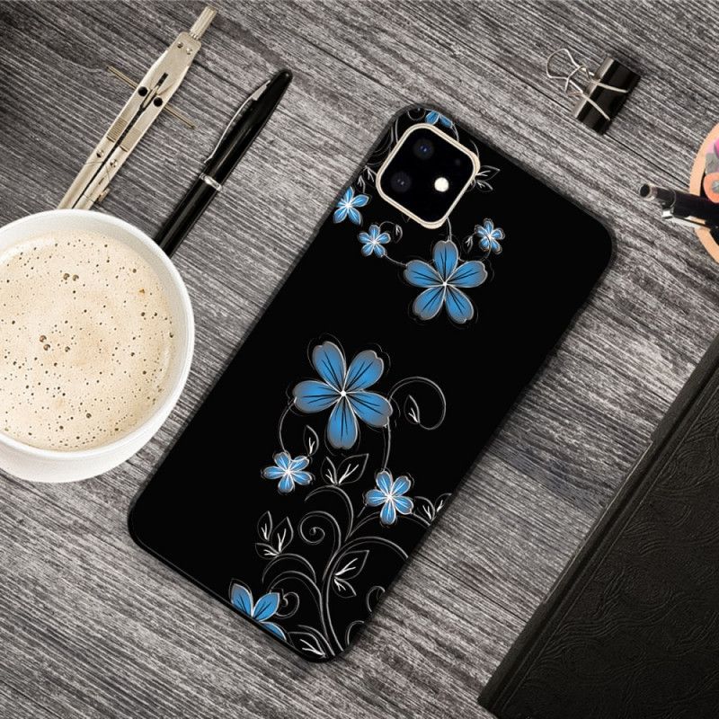 Etui iPhone 11 Niebieskie Kwiaty Etui Ochronne