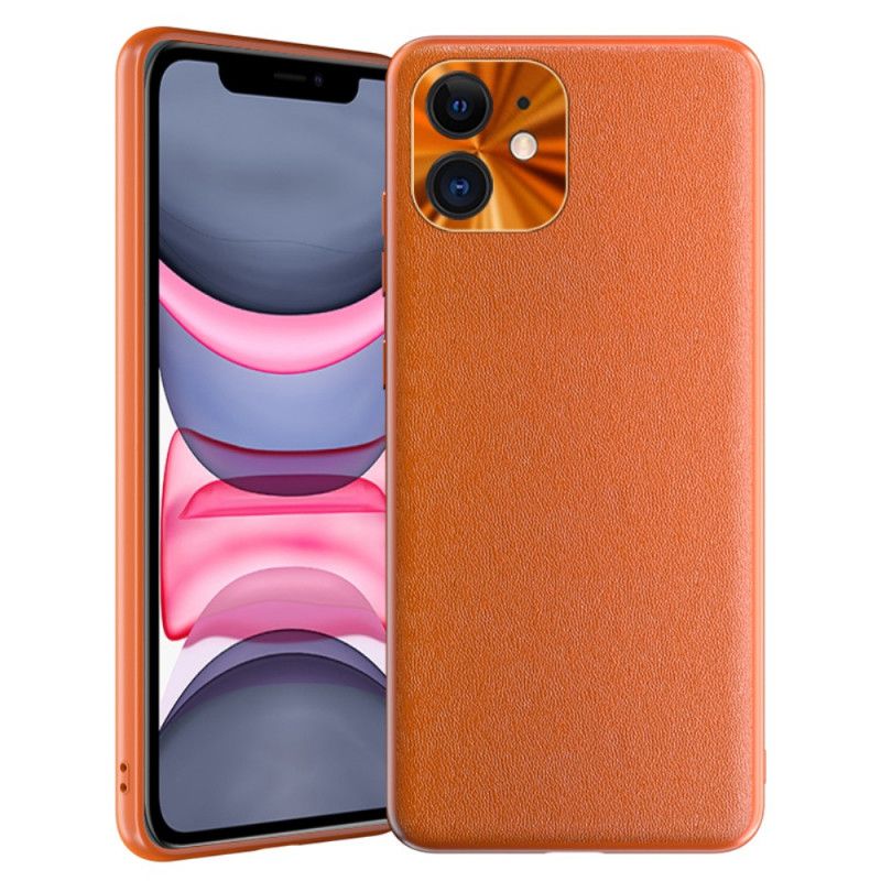 Etui iPhone 11 Pomarańczowy Czarny Kolor Skóry W Stylu Etui Ochronne