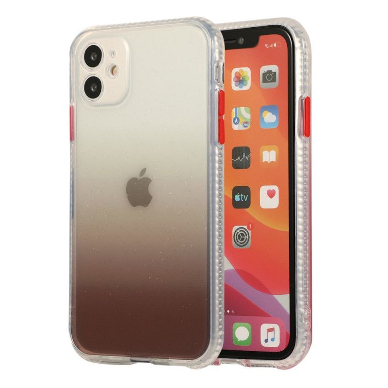 Etui iPhone 11 Pomarańczowy Magenta Kolor Gradientu