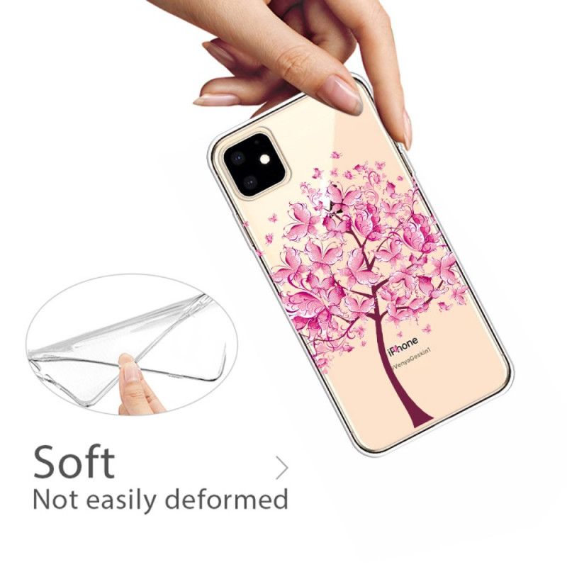 Etui iPhone 11 Różowy Wierzchołek Drzewa