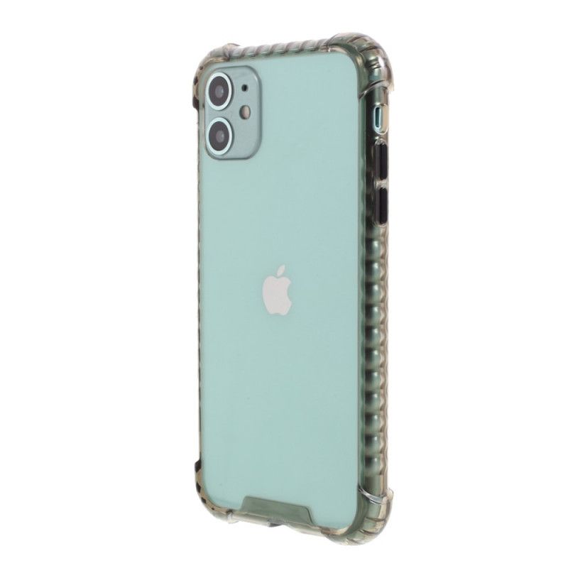 Etui iPhone 11 Żółty Czarny Kolor Hybrydowy Akrylowo-Silikonowy Etui Ochronne