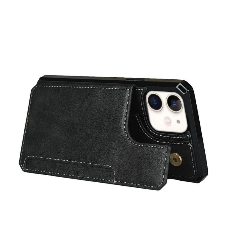 Etui iPhone 11 Szary Czarny Wielofunkcyjny Z Paskiem Etui Ochronne