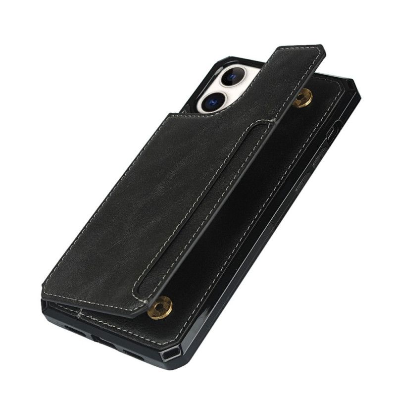 Etui iPhone 11 Szary Czarny Wielofunkcyjny Z Paskiem Etui Ochronne