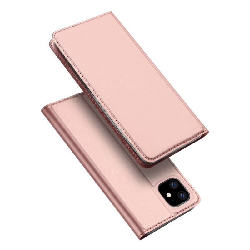 Flip Kotelot iPhone 11 Złoty Czarny Dux Ducis Z Serii Skin Pro Etui Ochronne