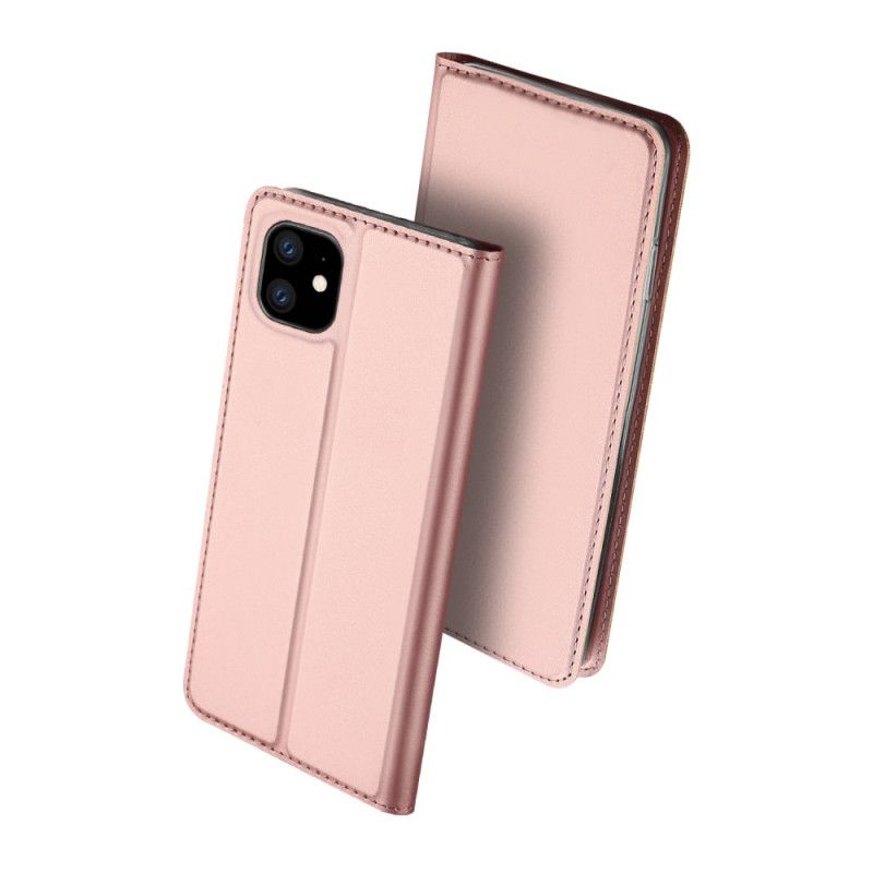 Flip Kotelot iPhone 11 Złoty Czarny Dux Ducis Z Serii Skin Pro Etui Ochronne