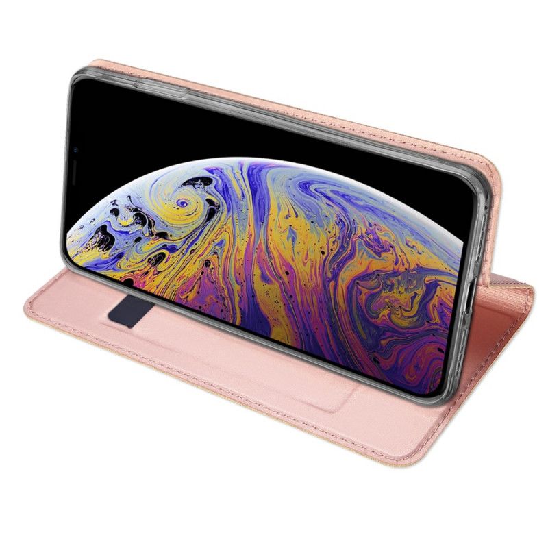 Flip Kotelot iPhone 11 Złoty Czarny Dux Ducis Z Serii Skin Pro Etui Ochronne