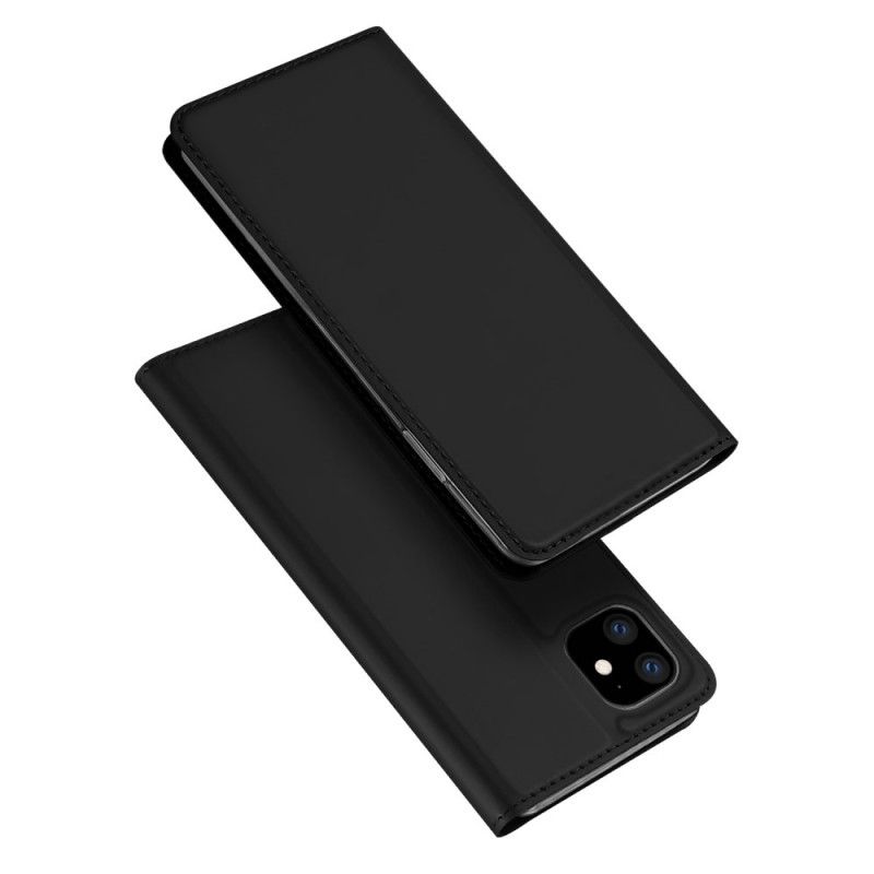 Flip Kotelot iPhone 11 Złoty Czarny Dux Ducis Z Serii Skin Pro Etui Ochronne