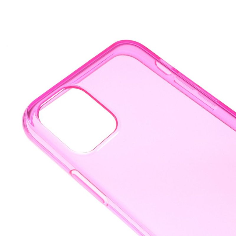 Futerały iPhone 11 Czerwony Szary Etui na Telefon Przezroczysty Krystaliczny