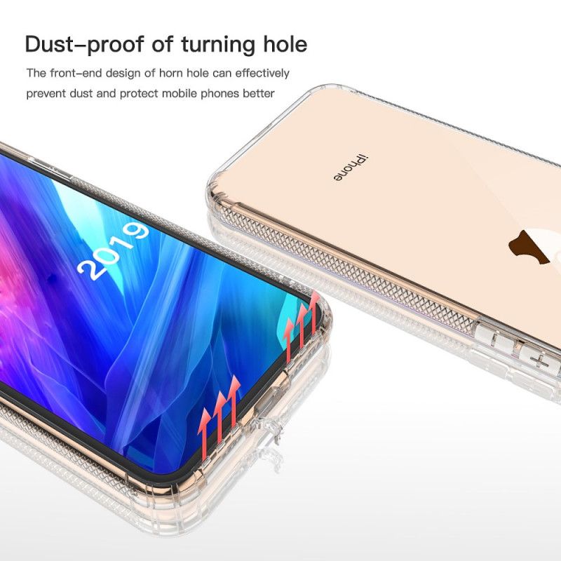 Futerały iPhone 11 Przezroczysty Czarny Etui na Telefon Przezroczyste Poduszki Ochronne Leeu