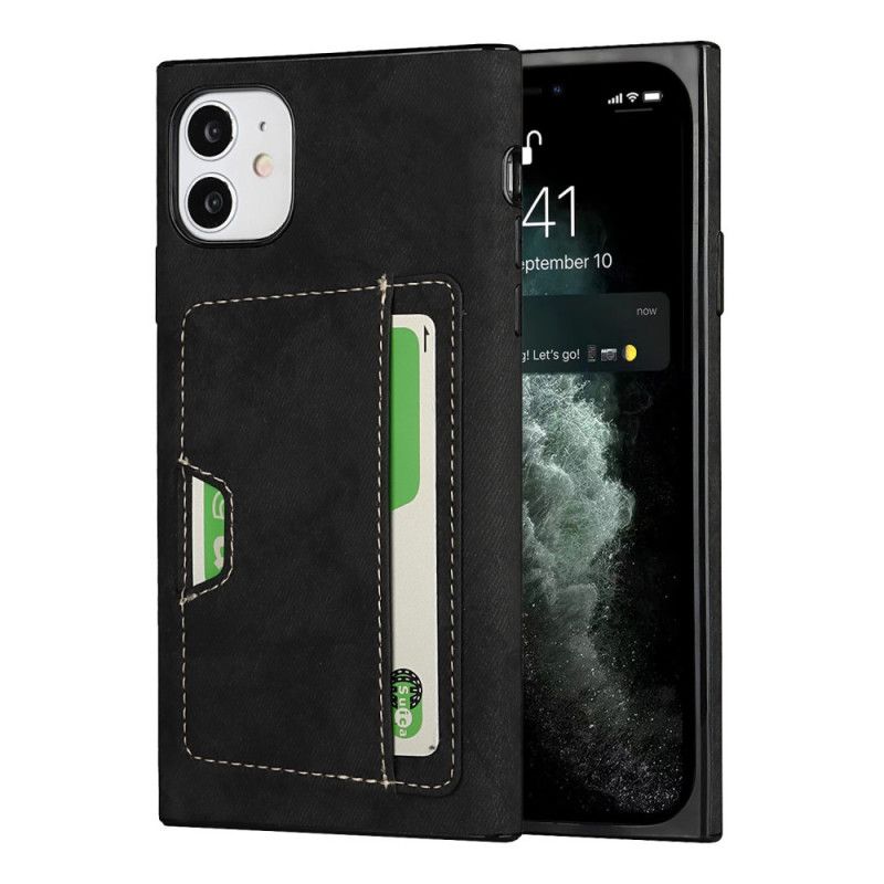 Futerały iPhone 11 Szary Czarny Etui na Telefon Silikonowe I Aksamitne Etui Na Karty