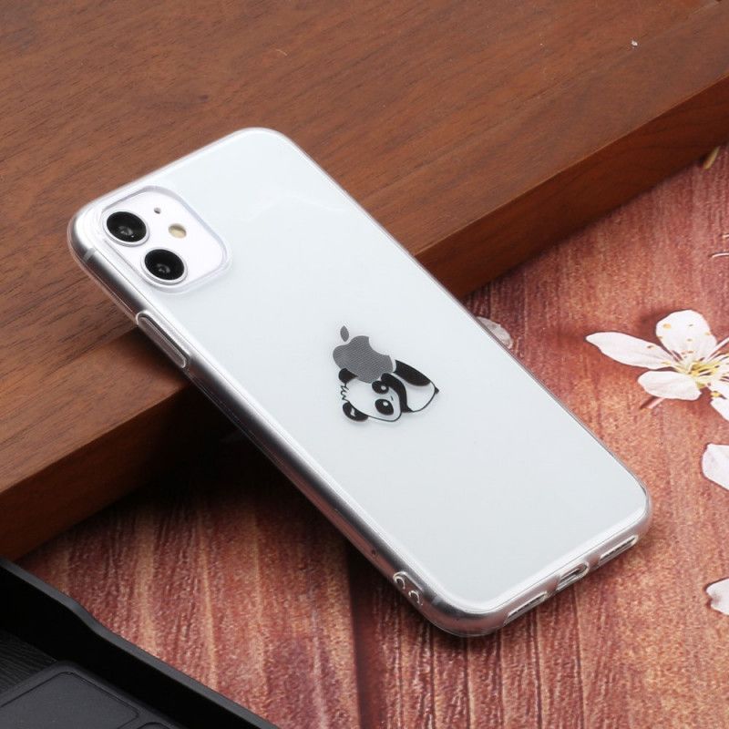 Futerały iPhone 11 Szary Czarny Gry Panda Z Logo