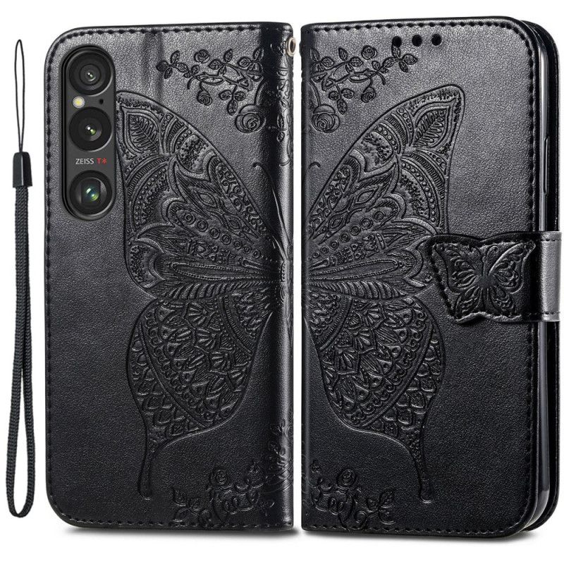 Etui Folio Do Sony Xperia 1 Vi Barokowy Motyl