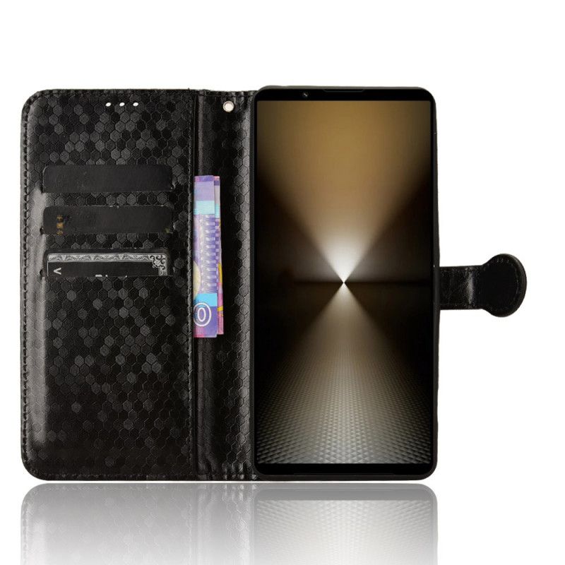 Etui Folio Do Sony Xperia 1 Vi Błyszczące Kropki Z Paskiem