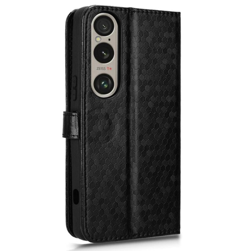 Etui Folio Do Sony Xperia 1 Vi Błyszczące Kropki Z Paskiem