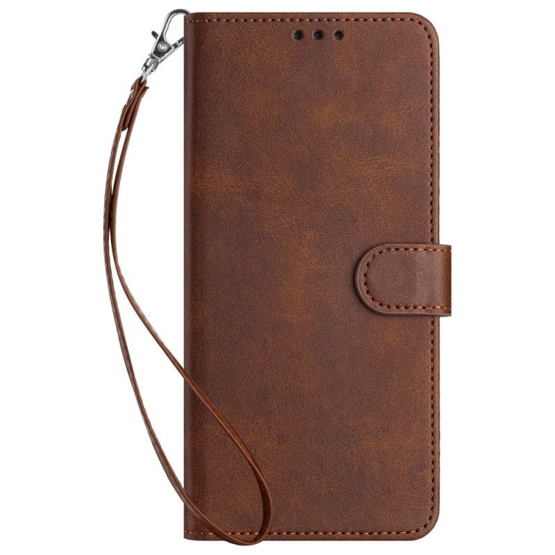 Etui Folio Do Sony Xperia 1 Vi Efekt Skóry Z Paskiem