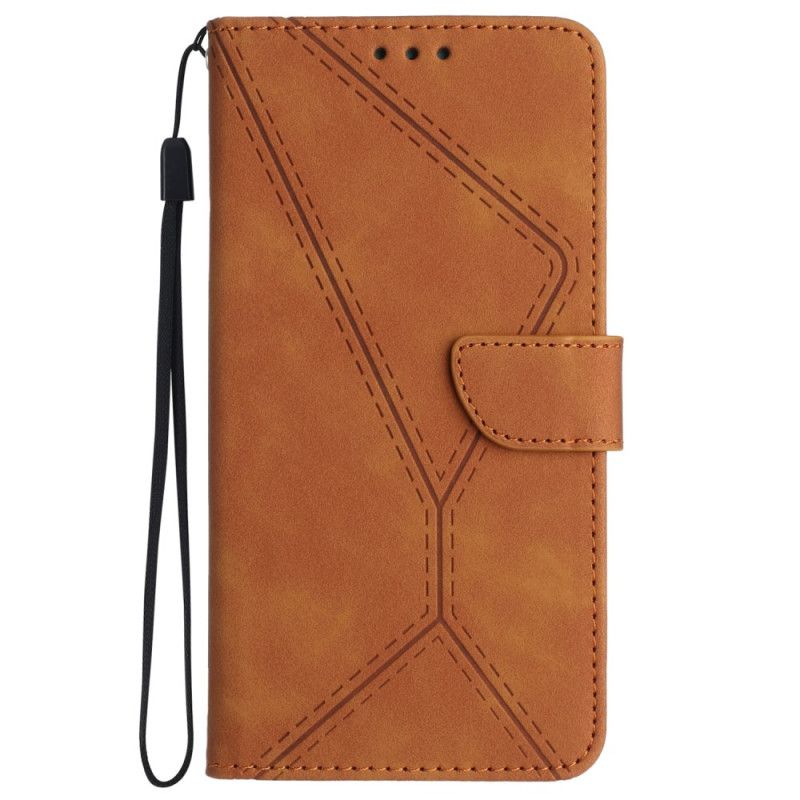 Etui Folio Do Sony Xperia 1 Vi Linie I Kropkowane Paski