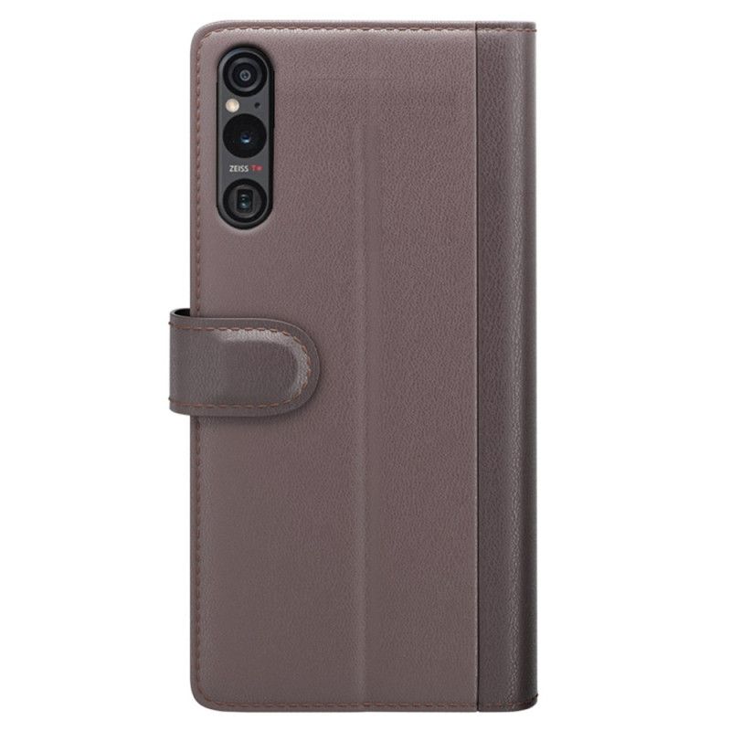 Etui Folio Do Sony Xperia 1 Vi Prawdziwa Skóra