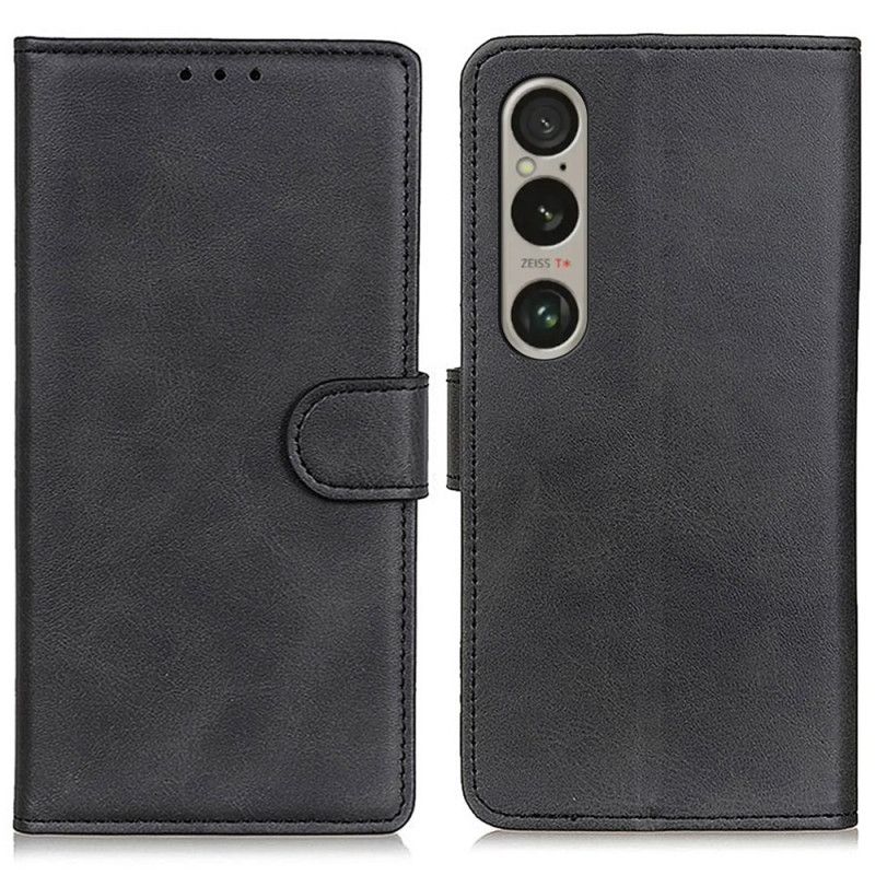 Obudowa Sony Xperia 1 Vi Etui Na Telefon Matowa Sztuczna Skóra