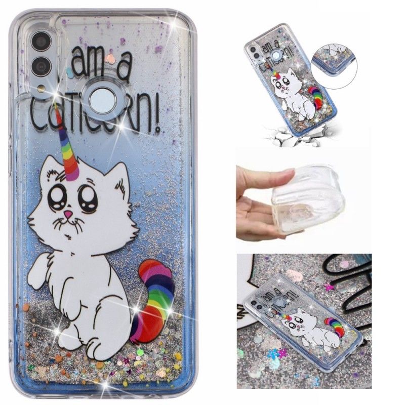 Etui Honor 10 Lite Brokatowy Caticorn