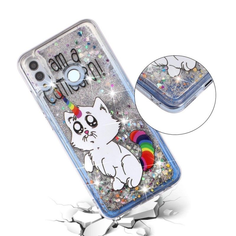 Etui Honor 10 Lite Brokatowy Caticorn