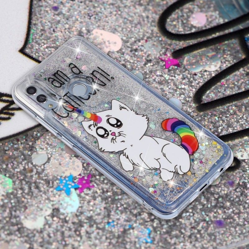 Etui Honor 10 Lite Brokatowy Caticorn